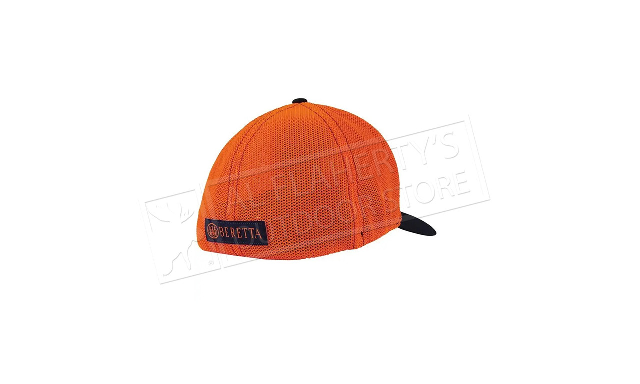 Beretta Tkad Flexfit Trucker Cap, Navy Neon Orange