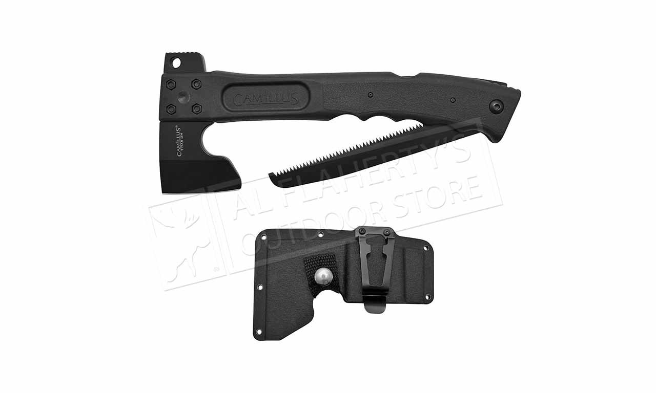 Camillus CAMTRAX Titanium Stainless Steel 3-in-1 Hatchet w/ Sheath