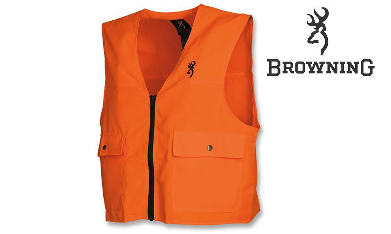 Browning Blaze Orange Hunting Safety Vest in Various Sizes