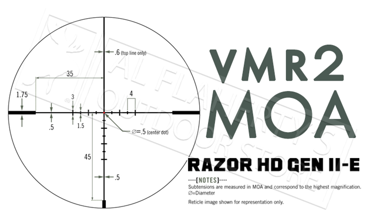 Vortex Razor Hd Gen Ii E Sfp Scope 1 6x24mm With Vmr 2 Moa Reticle Rzr 16010 Al Flaherty S Outdoor Store