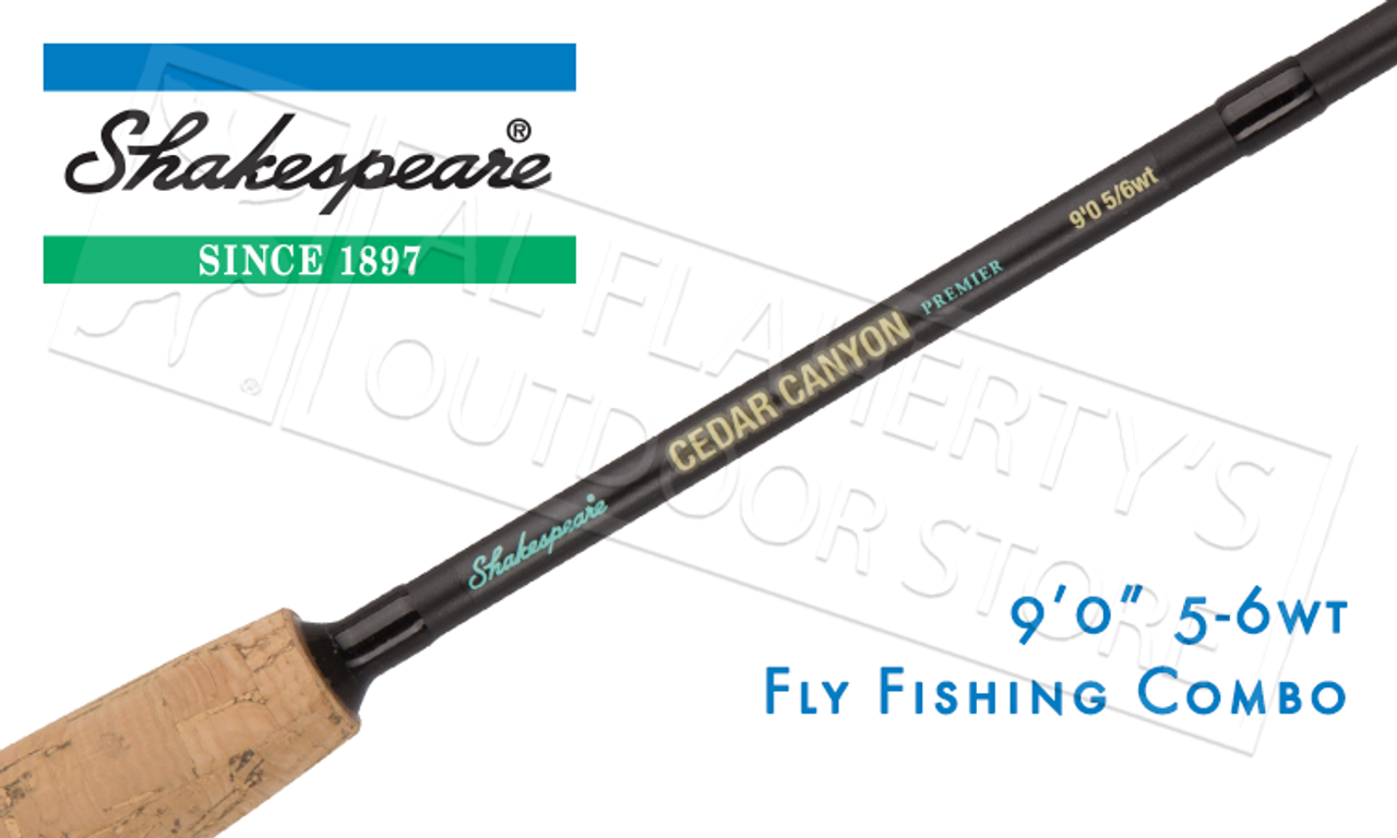 Shakespeare Shakespeare Cedar Canyon Premier Fly Fishing Combo, 9ft 4-Piece  5/6WT #SKITCCP9F56W - Al Flaherty's Outdoor Store