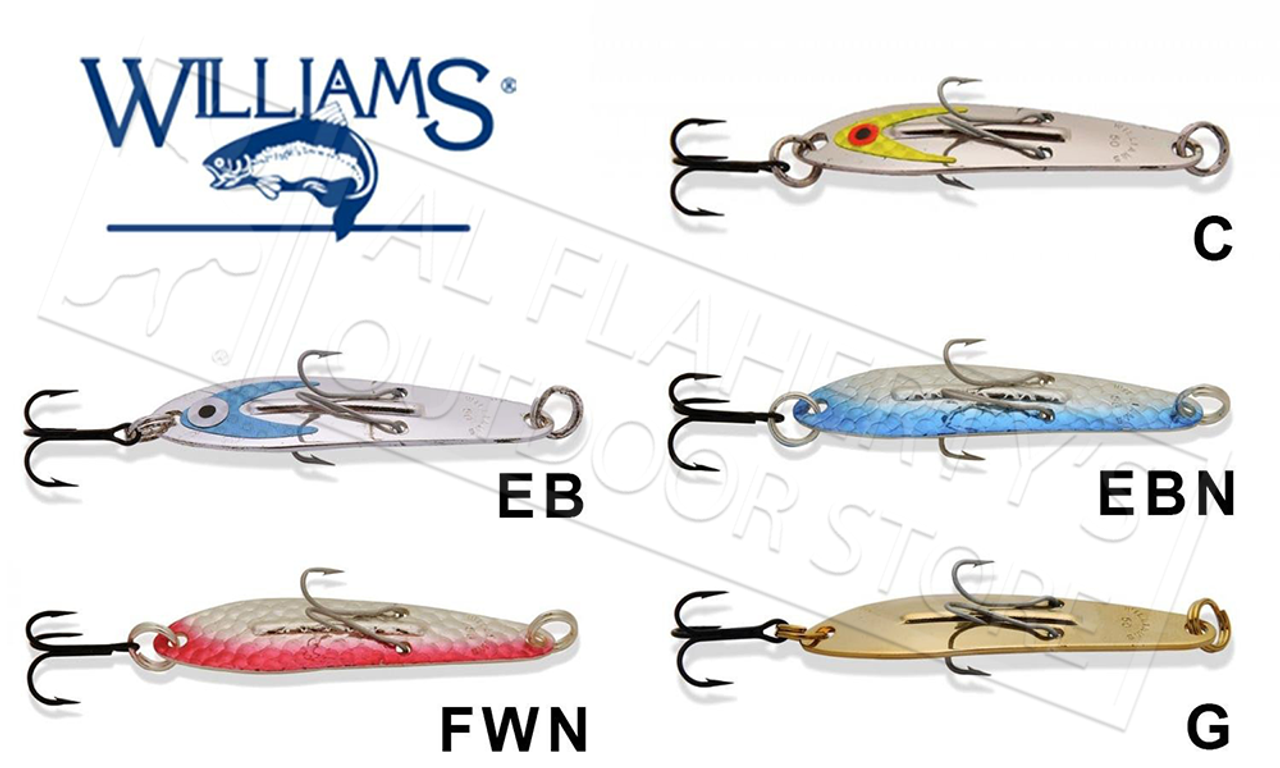 Williams Ice Jig Size J60 - Medium 5/8 oz., Various Patterns #J60