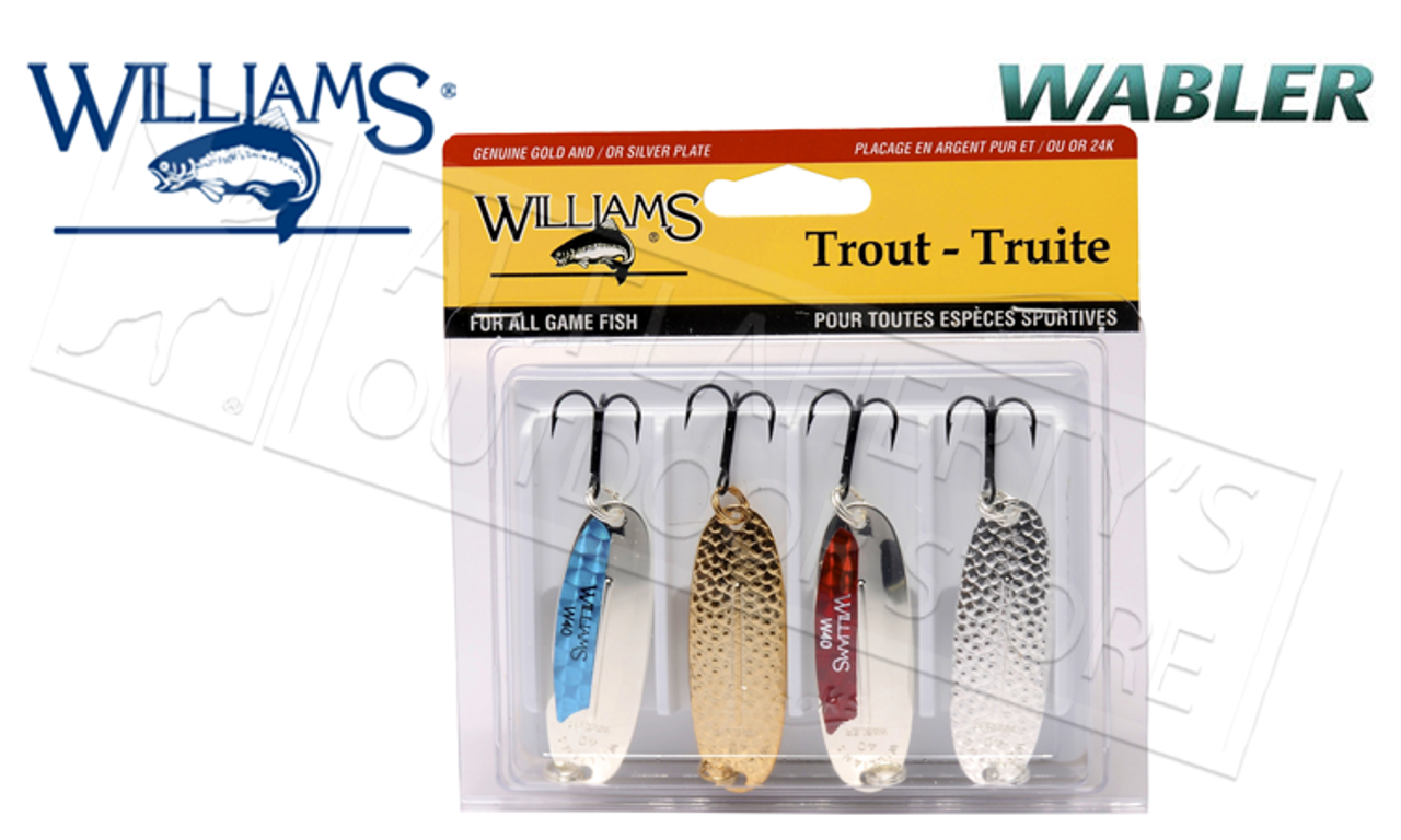 Williams Trophy Takers Wabler Trout Kit, Size W40, 2-14 1/4 oz #4-TK - Al  Flaherty's Outdoor Store