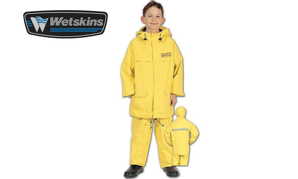 WFS Wetskins Rain Suit - Boys Yellow, S 