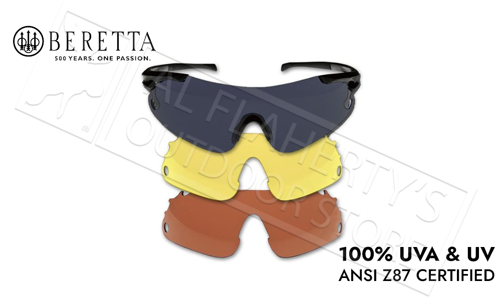 Beretta Trident Shooting Glasses with Carry Case and 3 Lenses 
