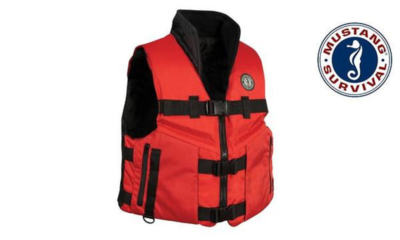 Mustang ACCEL100 Fishing Vest, Black & Red Sizes M-XXL #MV4626-216 - Al  Flaherty's Outdoor Store