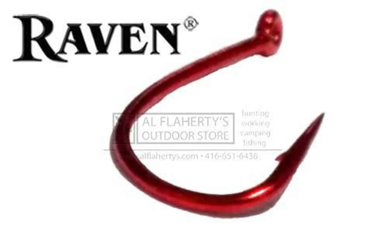 Raven Sedge Supreme Hooks, Red Finish, Sizes 14 to 8, Pack of 25 #RVSR