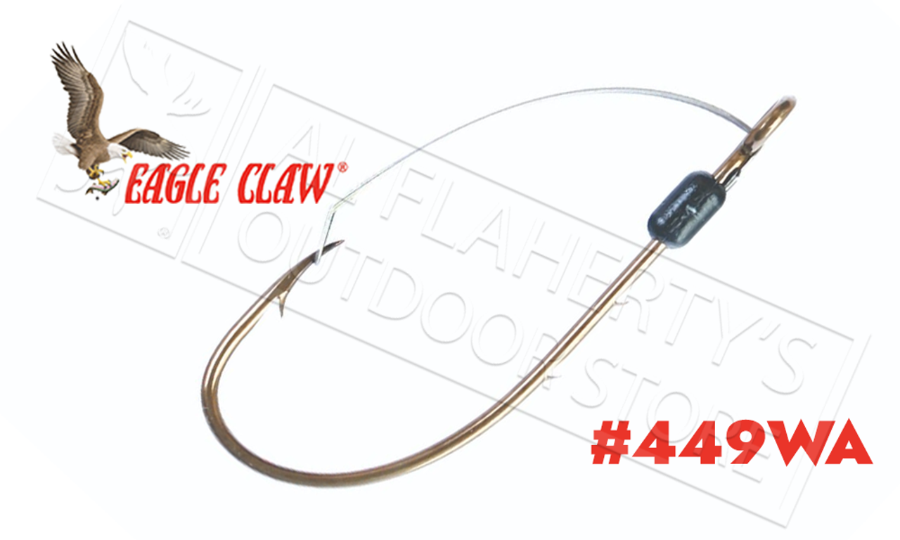 Eagle Claw Lazer Sharp Down Eye Baitholder Hooks 