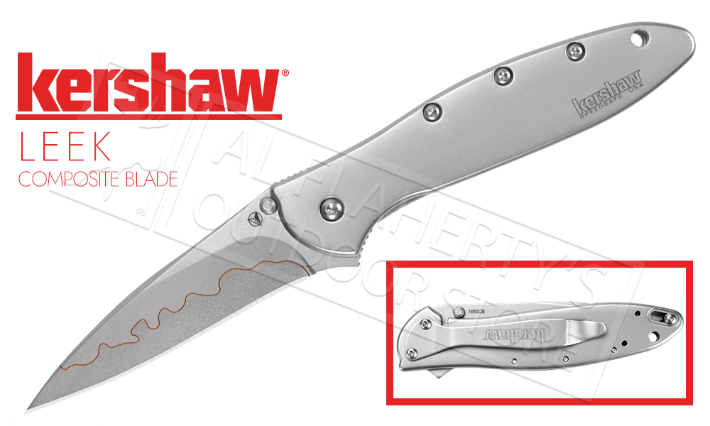Kershaw Random Leek Messer – Framelock, Assisted Opening (A/O), Edelstahl-Klinge