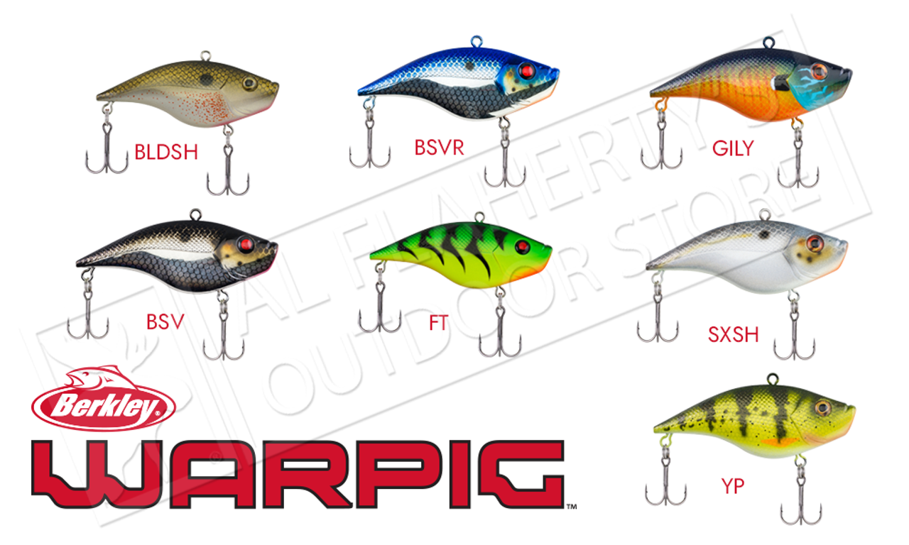 3 NEW BERKLEY WARPIG Junior Lipless Crankbait 1/4 oz. 2 BLUE BACK LURES