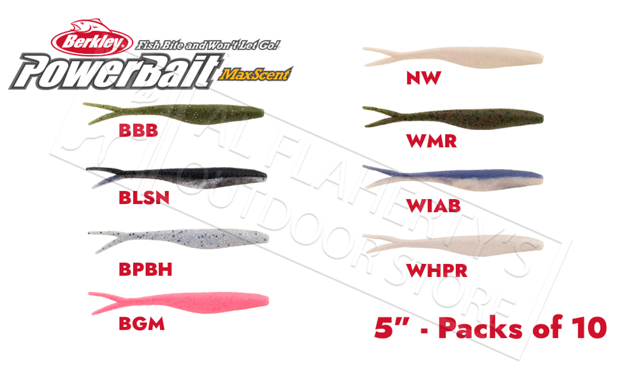 Berkley PowerBait Ripple Shad 3 Inch Green Back Pearl 10/Pack PBBRS3-GBP