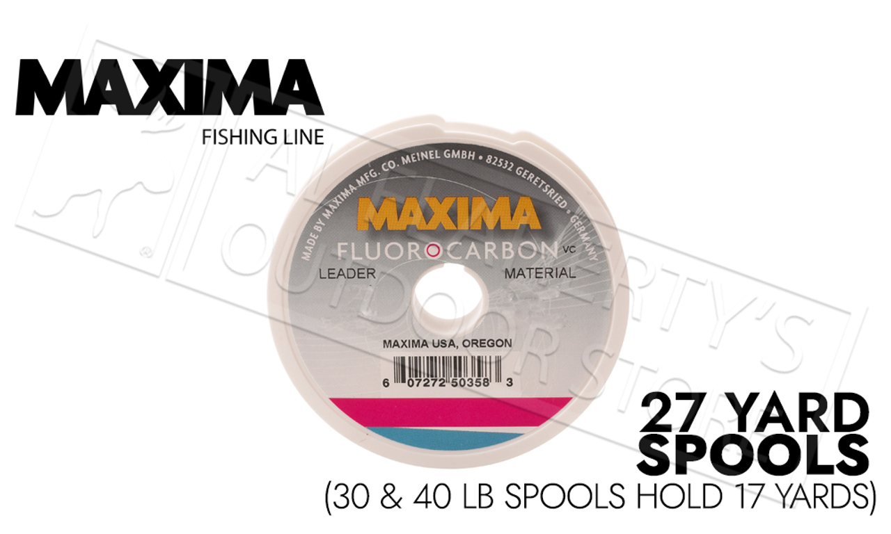 Maxima Leader Fluorocarbon Spools, 3 to 40 lbs, 25 to 15 Meters