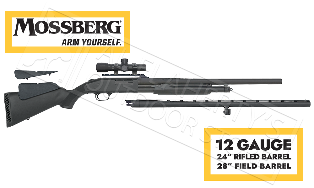 Mossberg 500 Combo Field & Deer in 12 or 20 Gauge with 2.5x Dead Ringer ...
