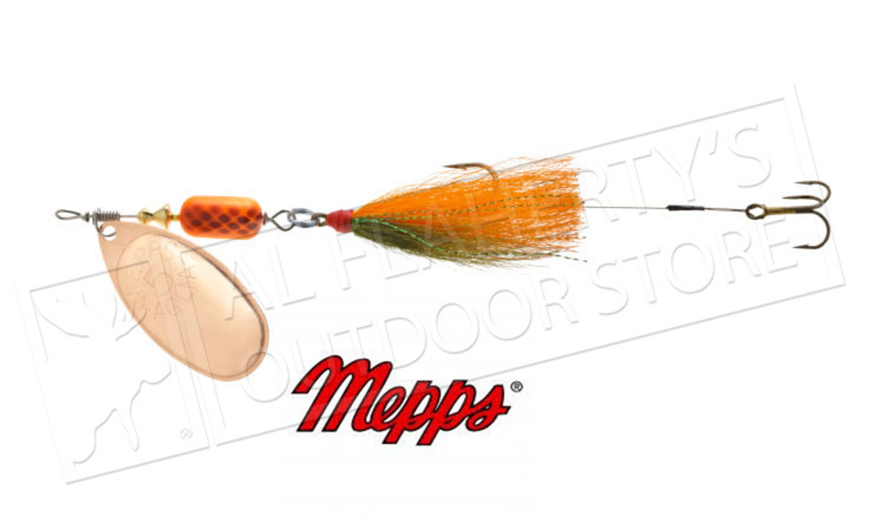 Mepps Trolling Rig, Tinsel Dressed Treble with Trailer Hook, 3/16