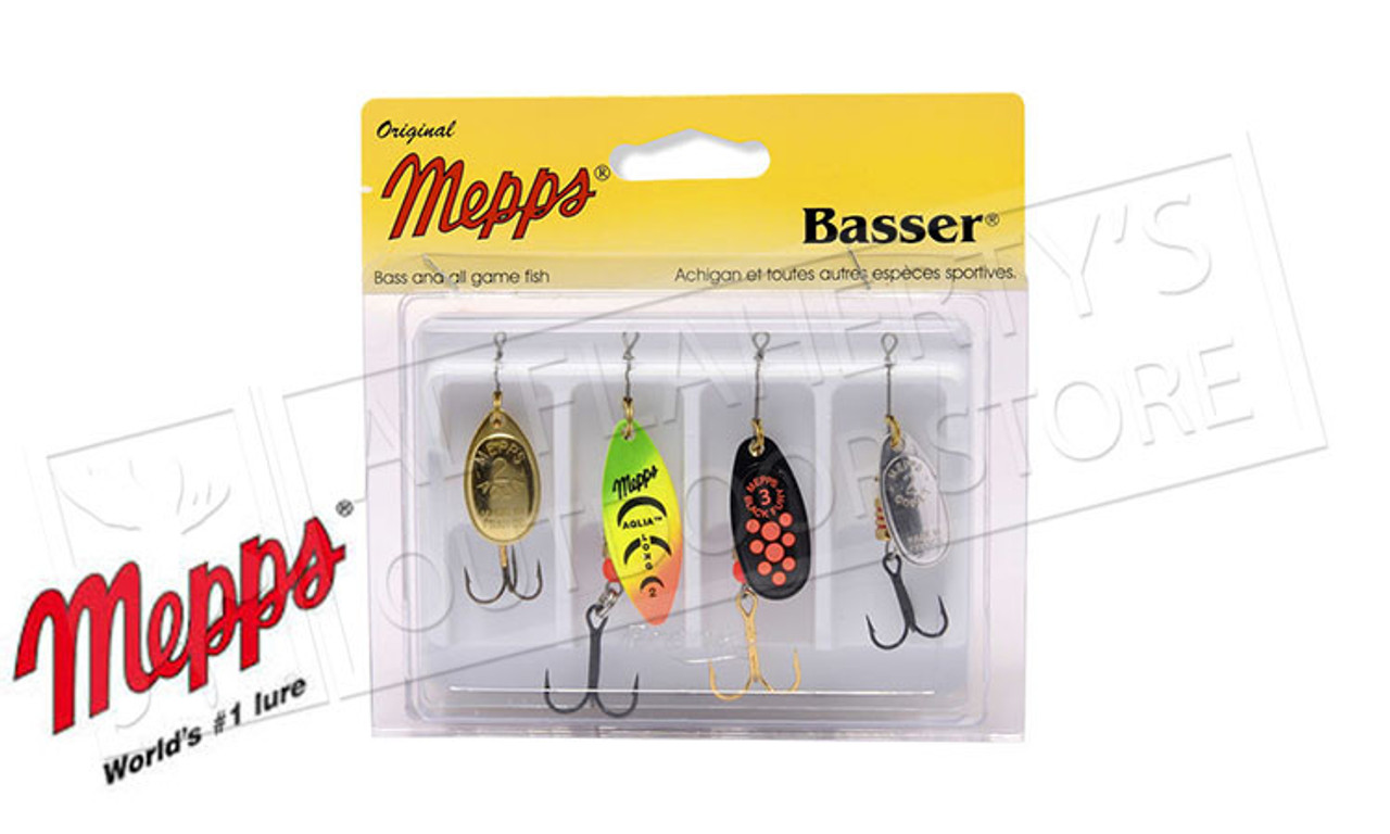 Mepps Kit - Basser 4-Pack, Undressed #4-K2 - Al Flaherty's Outdoor Store