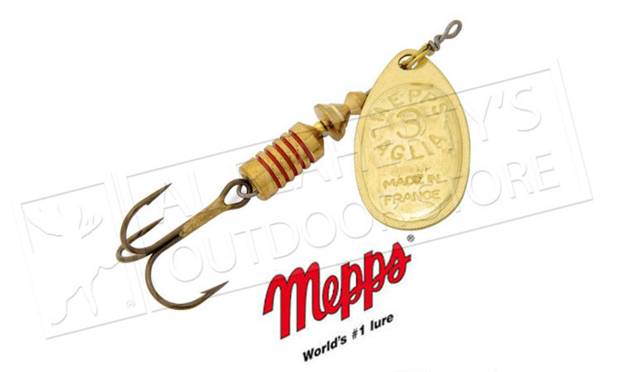 Mepps Aglia Spinners, Inline, Plain Treble, Size 5, 1/2 oz. #B5