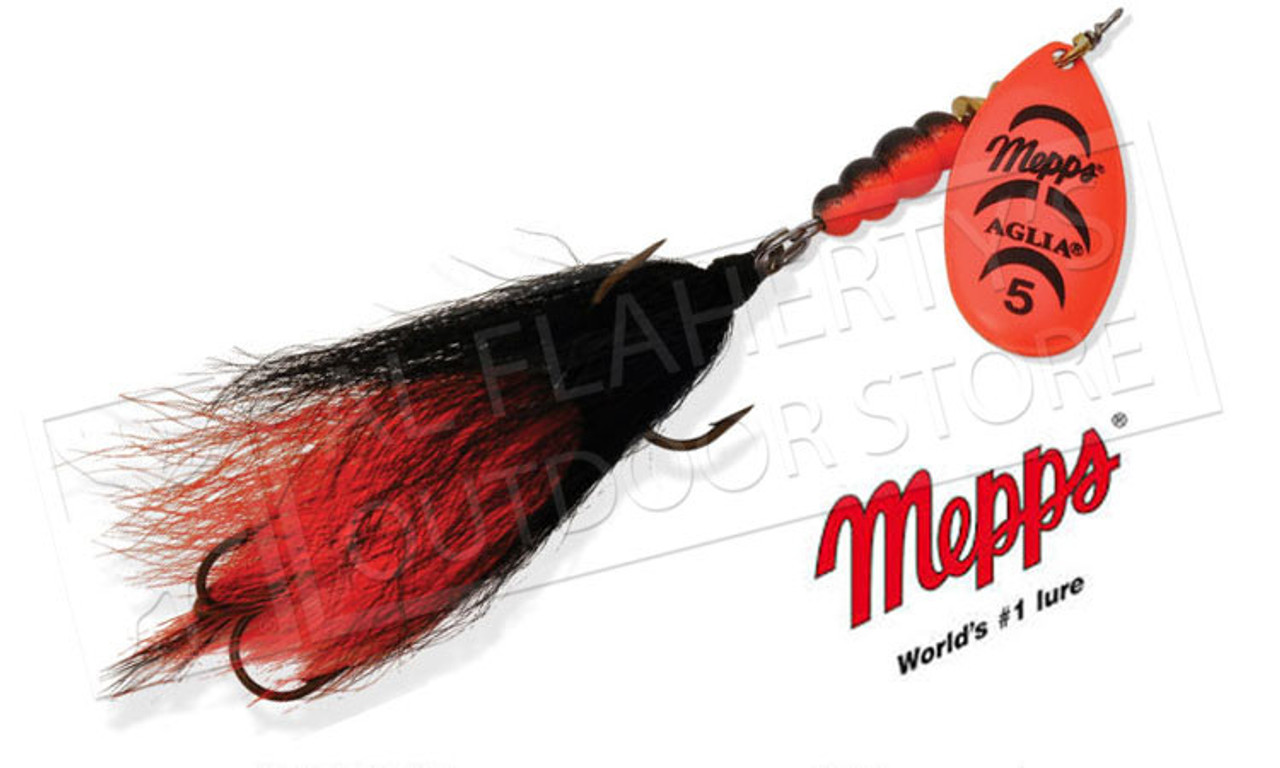 Mepps Aglia Dressed Spinner - 1/6 oz - Red/White
