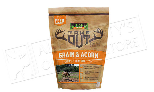 Primos Hunting Deer Feed Take Out Red Zone - Grain & Acorn Crushed Attractant