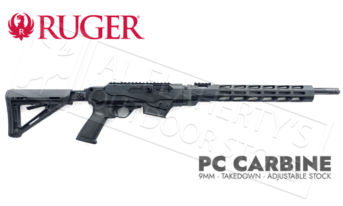 Ruger PC Carbine 6-Position Stock, Handguard Non-Restricted, 9mm 18.6" Barrel #19125