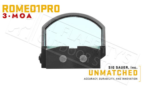 SIG Sauer Romeo1 Pro Red Dot Sight, 3MOA 1x30mm #SIGPSOR1P100 SIG Sauer Romeo1 Pro Red Dot Sight, 3MOA 1x30mm #SIGPSOR1P100