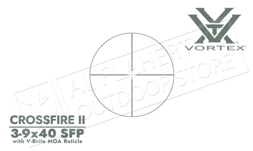 Vortex Crossfire II 3-9x40 Riflescope with V-Brite MOA Reticle #CF2-31025