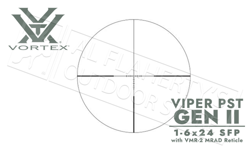 Vortex Viper PST Gen II SFP Scope 1-6x24mm with VMR-2 mrad Reticle #PST-1607 Vortex Viper PST Gen II SFP Scope 1-6x24mm with VMR-2 mrad Reticle #PST-1607