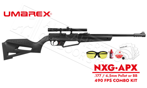 Umarex NXG APX Kit .177 Multi-Pump Black Youth air Rifle with 4x15 Scope 490 FPS #2251603