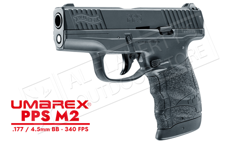 Umarex Walther PPS M2 .177 CO2 Steel BB Pistol Black 350 FPS #2252412 Umarex Walther PPS M2 .177 CO2 Steel BB Pistol Black 350 FPS #2252412