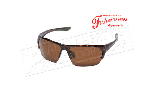 Fisherman Eyewear Ranger - Shiny Tort Frame with Green Rubber Tips/Brown #50730202