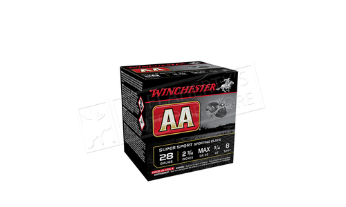 Winchester AA Super Sport Sporting Clays Shot Shells 28 Gauge 2-3/4" #7.5 Shot Box of 25 #AASC288