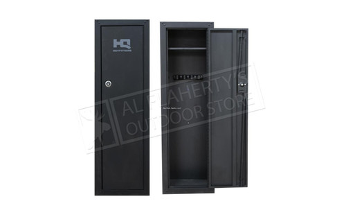HQ Outfitters Store Pick Up Only HQ Outfitters Ready To Assemble 8 Gun Cabinet, Key Lock, 55x17x12, Black #HQ-GCA8 HQ Outfitters Store Pick Up Only HQ Outfitters Ready To Assemble 8 Gun Cabinet, Key Lock, 55x17x12, Black #HQ-GCA8
