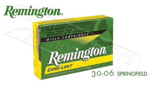 Remington 30-06 SPRG Core-Lokt, Pointed Soft Point 180 Grain Box of 20 #R30064