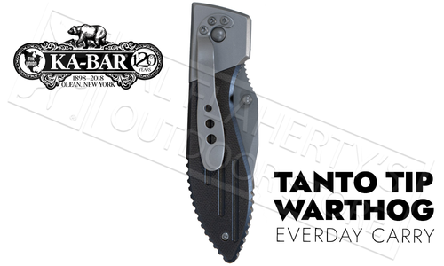 KA-BAR Warthog Folding Knife with Tanto Blade #3074