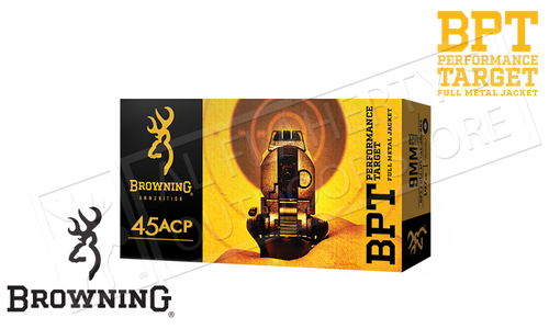 Browning Ammo 45ACP BPT Target 185 Grain FMJ Box of 50 #B191800452 Browning Ammo 45ACP BPT Target 185 Grain FMJ Box of 50 #B191800452