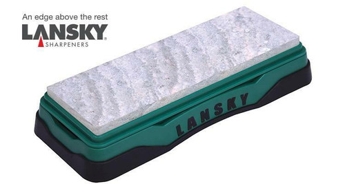 Lansky 4-Rod Turn Box Hardwood Ceramic Knife Sharpener Medium & Fine Grit  #LCD5D 