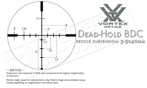 Vortex Diamondback 3-9x40mm Scope with Dead Hold BDC Reticle #DBK-01-BDC Vortex Diamondback 3-9x40mm Scope with Dead Hold BDC Reticle #DBK-01-BDC