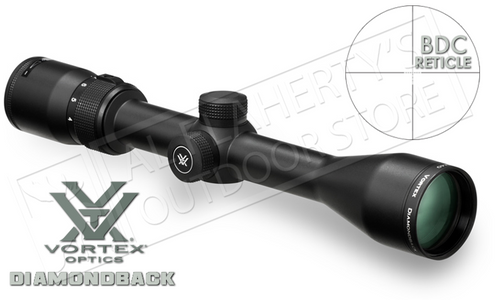 Vortex Diamondback Riflescope, 4-12x40mm with Dead-Hold BDC Reticle #DBK-04-BDC Vortex Diamondback Riflescope, 4-12x40mm with Dead-Hold BDC Reticle #DBK-04-BDC
