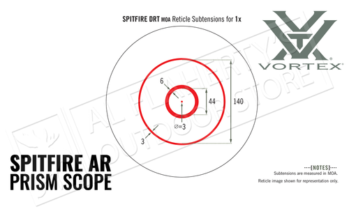 Vortex Spitfire AR Prism Scope with Multi-Height Mount, DRT Reticle with Red/Green Illumination #SPR-200 Vortex Spitfire AR Prism Scope with Multi-Height Mount, DRT Reticle with Red/Green Illumination #SPR-200