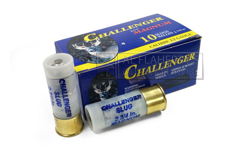Challenger Magnum Rifled Slugs 12 Gauge 2-3/4", 1-1/8 oz., Pack of 10 #0200 Challenger Magnum Rifled Slugs 12 Gauge 2-3/4", 1-1/8 oz., Pack of 10 #0200