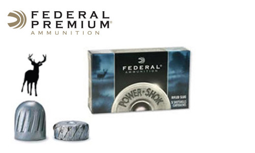 Federal Power Shok Rifled Slugs 12 Gauge 2-3/4" 1 oz., Box of 5 #F127RS Federal Power Shok Rifled Slugs 12 Gauge 2-3/4" 1 oz., Box of 5 #F127RS