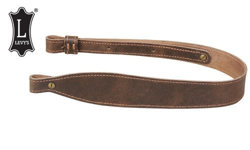 Levy's Leathers Distressed Leather Cobra Rifle Sling, 28" - 37" Dark Brown #SS21D-DBR Levy's Leathers Distressed Leather Cobra Rifle Sling, 28" - 37" Dark Brown #SS21D-DBR