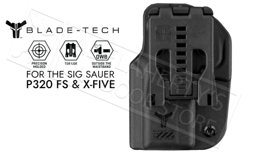 Blade-Tech Signature OWB Holster For SIG P320 FS and X-Five Series Pistols #HOLX0008S320FSTLBLKRH Blade-Tech Signature OWB Holster For SIG P320 FS and X-Five Series Pistols #HOLX0008S320FSTLBLKRH