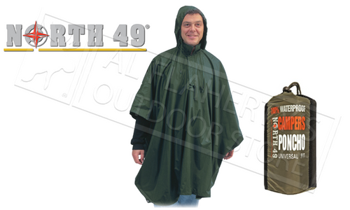 NORTH 49 CAMPERS PONCHO WITH CARRY BAG, UNIVERSAL FIT #8790