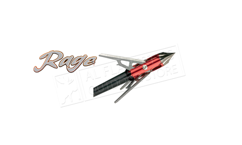 Rage SlipCam 3 Blade Chisel Tip Mechanical Broadheads, 1.6"+ Cut 100 Grain Pack of 2 #RA60100