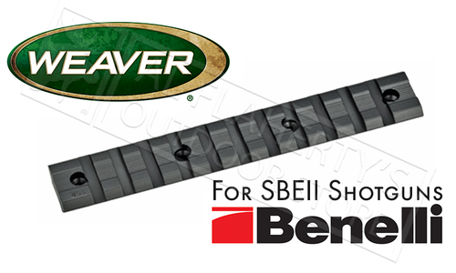 Weaver Optics Multi-Slot Base for Benelli SBEII Shotguns #48339 Weaver Optics Multi-Slot Base for Benelli SBEII Shotguns #48339