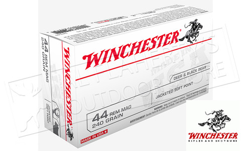 Winchester 44 Rem Mag White Box, JHP 240 Grain Box of 50 #Q4240 Winchester 44 Rem Mag White Box, JHP 240 Grain Box of 50 #Q4240