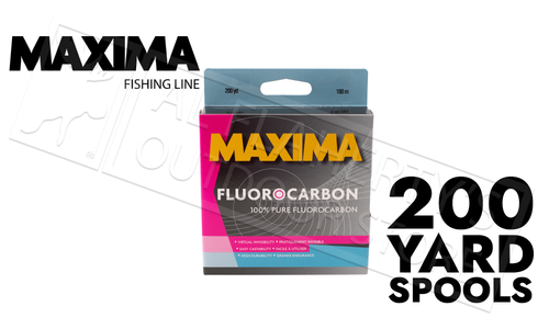 Maxima Fluorocarbon Fishing Line One Shot Spools, 6 to 20 lb, 200 Yard Spools #MOFLC