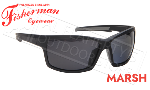 Fisherman Eyewear Marsh Polarized Sunglasses, Matte Black Frame with Gray Lens #50683001 Fisherman Eyewear Marsh Polarized Sunglasses, Matte Black Frame with Gray Lens #50683001