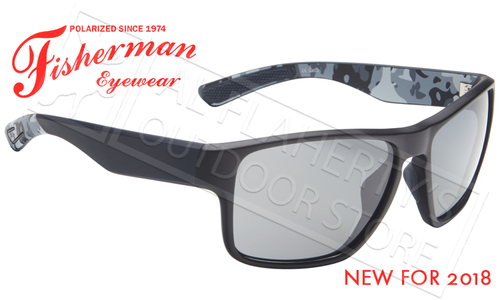 Fisherman Eyewear Maverick Polarized Glasses, Black and Navy Camo Frames with Gray Lens #50633001 Fisherman Eyewear Maverick Polarized Glasses, Black and Navy Camo Frames with Gray Lens #50633001