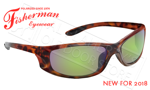 Fisherman Eyewear Riptide Polarized Glasses, Crystal Tortoise Frames with Green Mirror Lens #50610262 Fisherman Eyewear Riptide Polarized Glasses, Crystal Tortoise Frames with Green Mirror Lens #50610262
